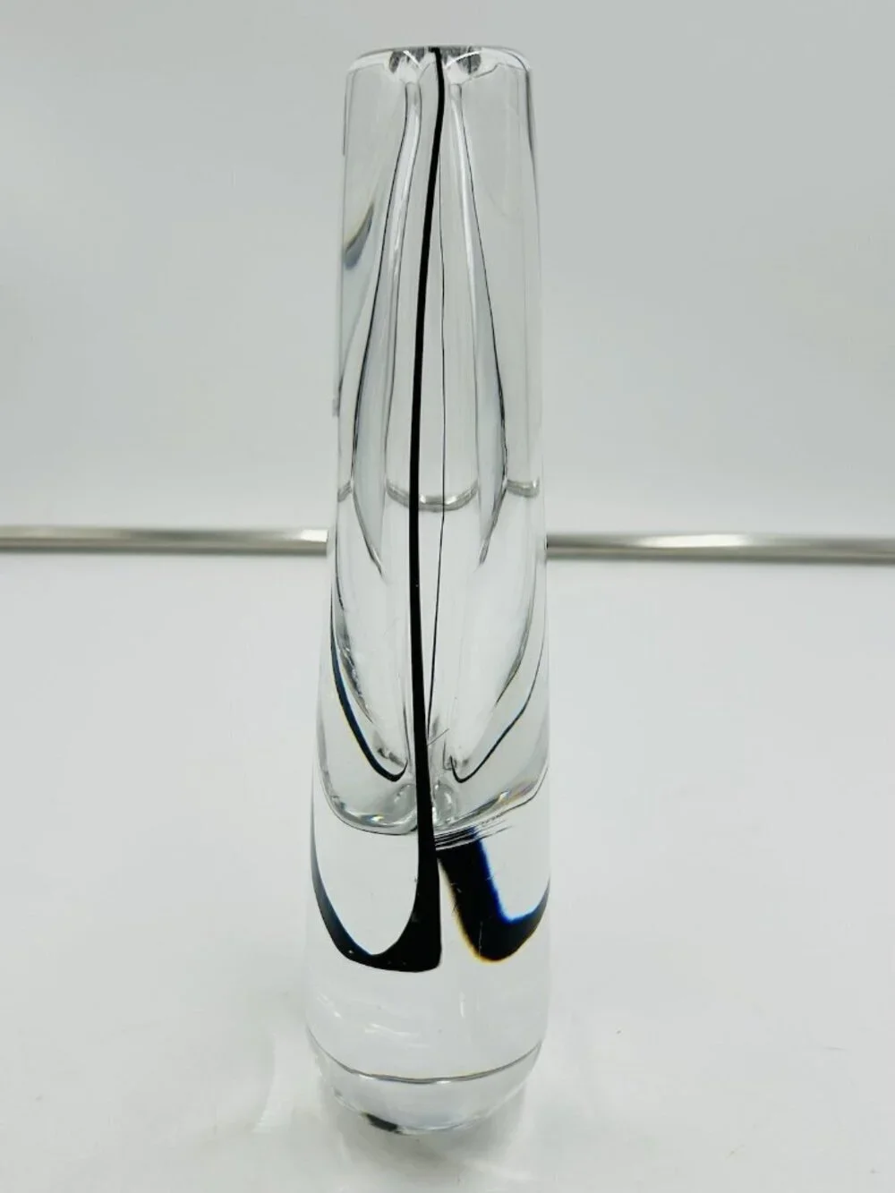 Kosta Vicke Lindstrand Swedish Clear with Black Filament 9.25